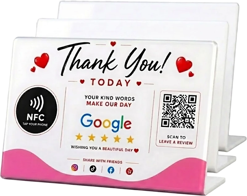 3 Standing NFC Displays