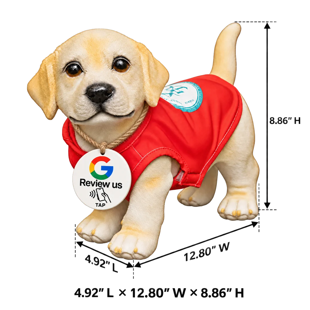 Puppy in red vest size